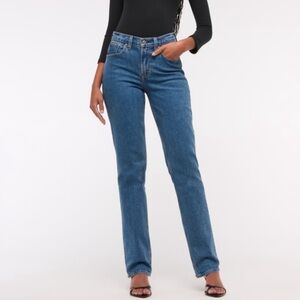 Abercrombie & fitch curve love‎ 90’s straight mid rise jeans